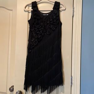 Black flapper dress